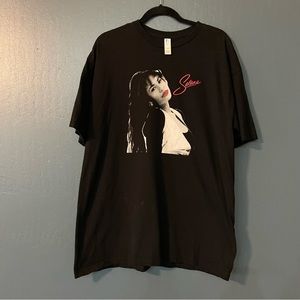 Suna Black Unisex Cotton Selena Crewneck Short Sleeve Tee Size XL